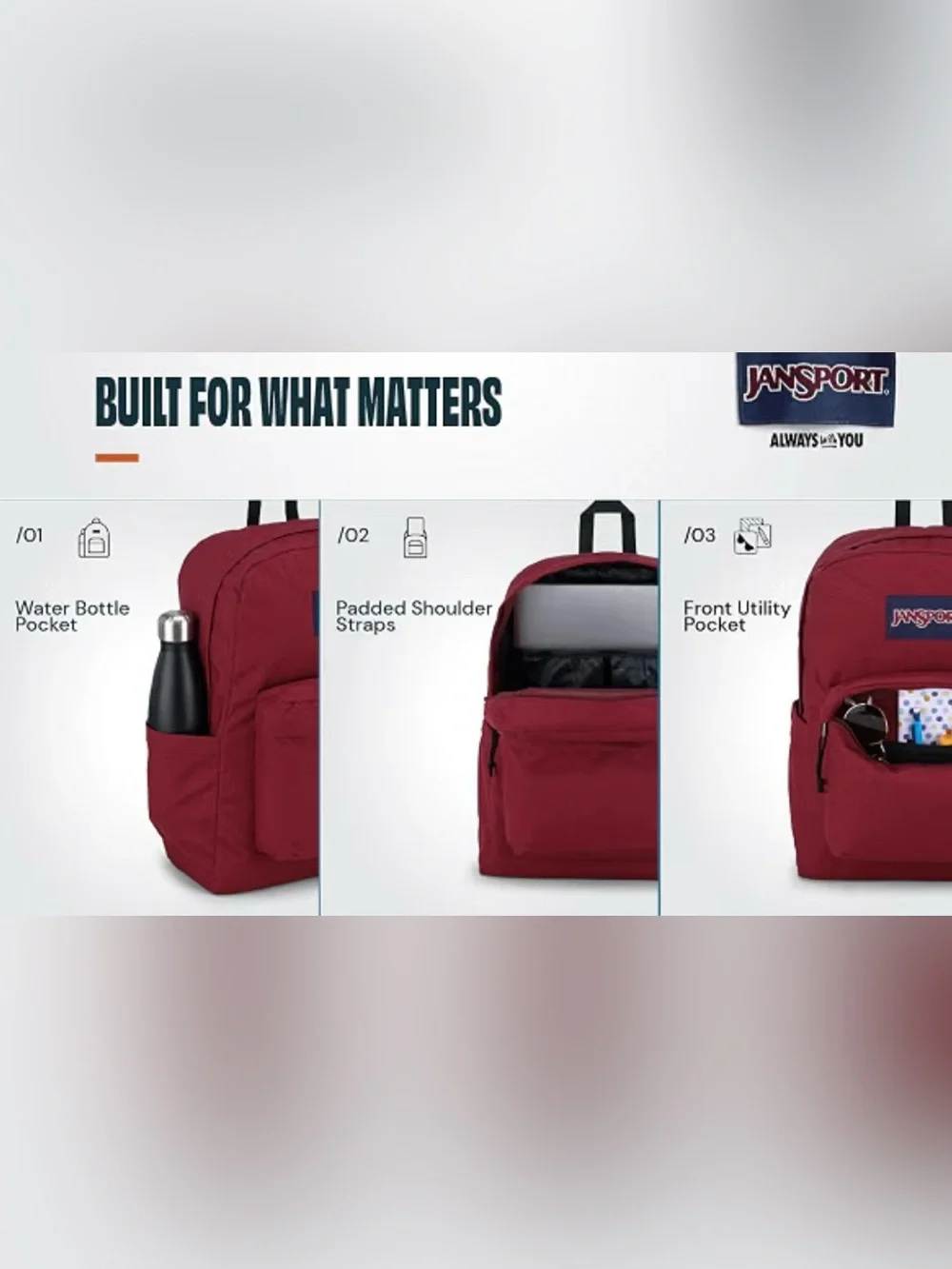 Jansport Backpack in Deep Russet Red
